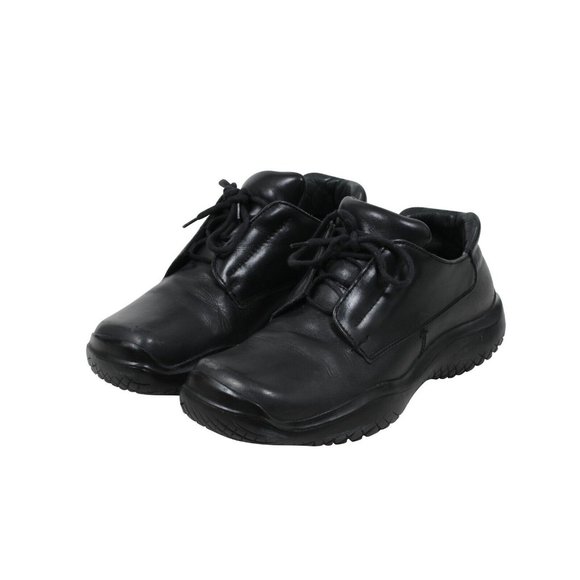 Prada Men Vintage Chunky Derby 8.5 UK7.5 Black Leather Square Toe Platform Sole - Picture 3 of 8